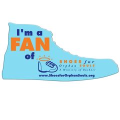 Shoe Paper Window Sign Approximately 8 Inch X 8 Inch