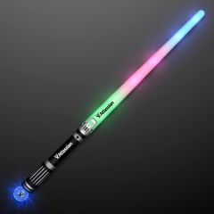 Short Saber Light Staff With Crystal Ball Handle