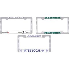 Signature Laminate Chrome Plated Metal License Plate Frame