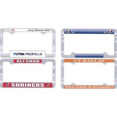 Signature Laminate Chrome Plated Plastic License Plate Frame