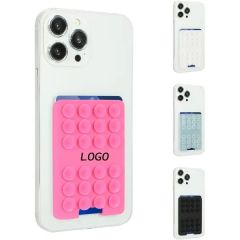 Silicone Adhesive Suction Cup Phone Card Holder