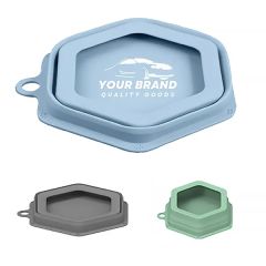 Silicone Foldable Pet Food Travel Hangable Bowl