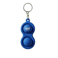 Silicone Two-Finger Bubble Keychain