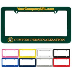 Silkscreen Dark Greenplastic License Plate Frame