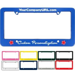 Silkscreen Plastic License Plate Frameblue