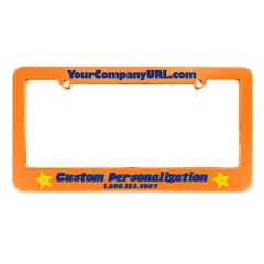 Silkscreen Plastic License Plate Frameorange