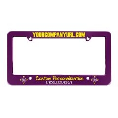 Silkscreen Plastic License Plate Framepurple