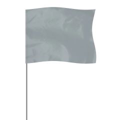 Silver 4 Inch X 5 Inch Marker Flag On A 36 Inch Wire