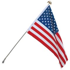 Silver Promotional Home Set With 2 Ft X 3 Ft Printed US Flag