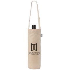 Single-Bottle Wine Tote Bag - 6 Oz. Recycled Cotton Blend