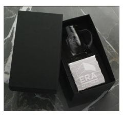 Single Soho Etched Coaster and Glass Mug Set