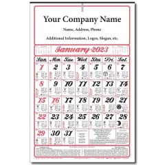 Six Sheet / Full Size Almanac Wall Calendar