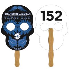 Skull Auction Hand Fan Full Color
