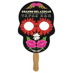 Skull Hand Fan Full Color 1 Side