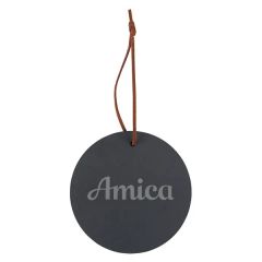 Slate Round Ornament