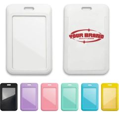 Sliding Vertical Business Exhibition ID Card Holder Lanyard