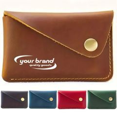 Slim Credit Card Case Holder Compact Leather Wallet