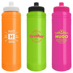 Slim Line - 25 Oz Water Bottle With Push-Pull Lid