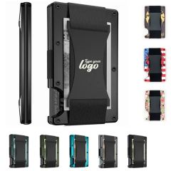 Slim Minimalist Wallet With RFID Blocking and Money Clip