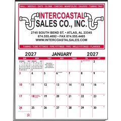 Small 12-Sheet Calendar - Red & Black