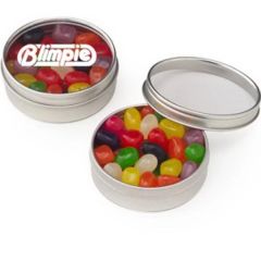 Small Clear Window Tin With Assorted Jelly Beans