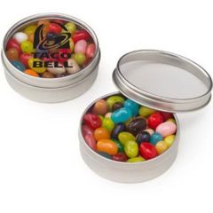 Small Clear Window Tin With Jelly Belly Beans