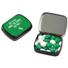 Small Hinged Tin With Chocolate Buttons