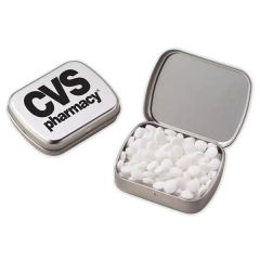 Small Hinged Tin With Peppermint Mini Mints Sugar Free