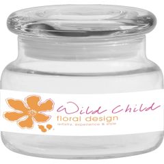 Small Holiday Apothecary Jar With Flat Lid