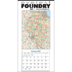 Small State Map Full Apron Calendar - Illinois