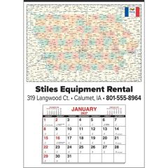 Small State Map Full Apron Calendar - Iowa