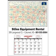 Small State Map Full Apron Calendar - Kansas