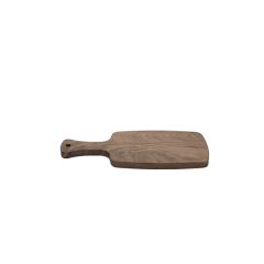 Small Walnut Service Board With Handle 14-1/2 Inch X 6 Inch X 3/4 Inch