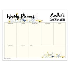 Small Weekly Desk Pad - Floral