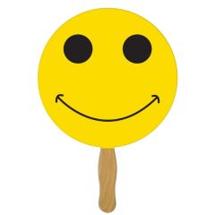 Smiley Face Hand Fan Full Color
