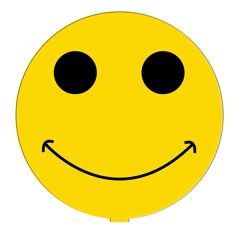 Smiley Face Paper Window Sign Approximately 8 Inch X 8 Inch