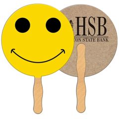 Smiley Face Recycled Hand Fan