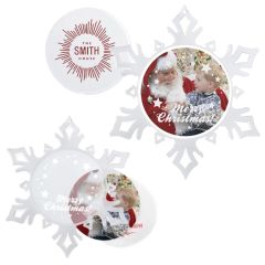 Snap-In Holiday Christmas Tree Snowflake Ornament