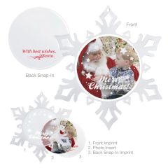 Snap-In Holiday Christmas Tree Snowflake Ornament