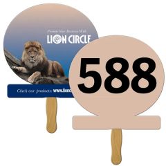Snow Globe Auction Sandwiched Hand Fan Full Color