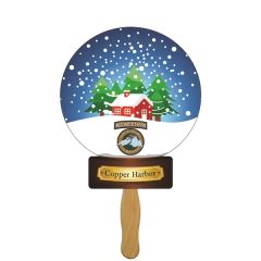 Snow Globe Hand Fan Full Color