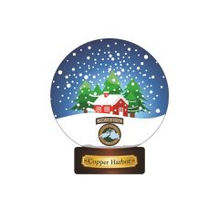 Snow Globe Hand Fan Without A Stick