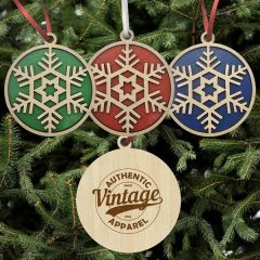 Snowflake Layered Wood Ornament