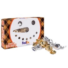 Snowman Die Cut Box With Twist Wrapped Truffles