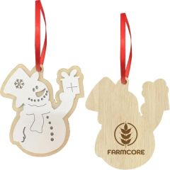 Snowman Layered Wood Ornament