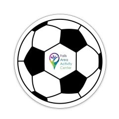 Soccer Ball Shaped Notekeeper Magnet 20 MIL