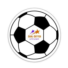 Soccer Ball Shaped Notekeeper Magnet 35 MIL