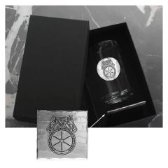 Soho Single Beer Can Glass and Square Coaster Set