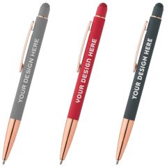 Sonic Softy Rose Gold Gel Pen W/ Stylus - Laser