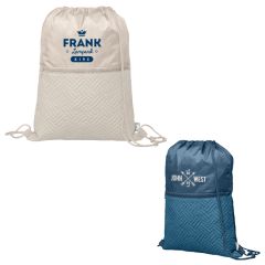 Sora Recycled Quilted Drawstring Bag - 6L - Silkscreen
